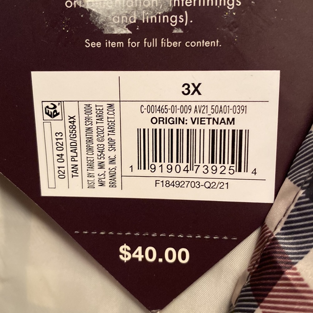 Brand New Ava & Viv Tan Plaid Raincoat… - Picture 7 of 8
